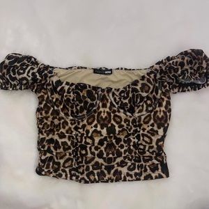 Cheetah Bustier Crop Top